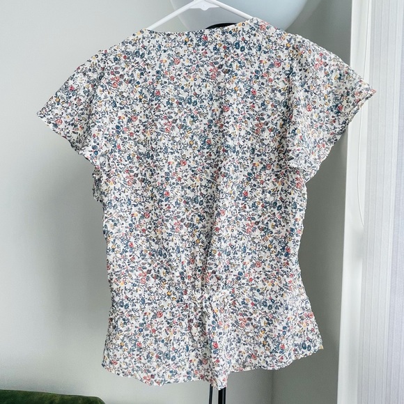 Madewell Flutter-Sleeve Top in Blossoming Vines - Picture 6 of 7